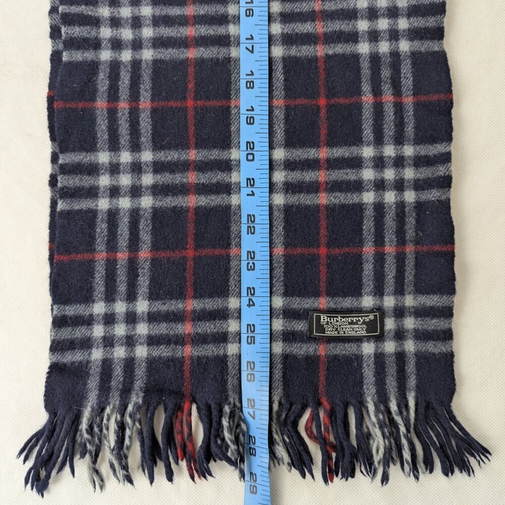 Burberry Lambswool Plaid Scarf Blue | Unisex | Iconic Nova | Fast Dispatch - Picture 6 of 7